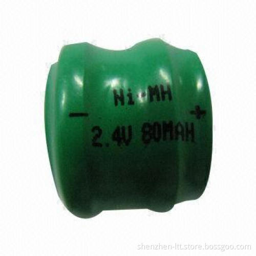 NiMH Button Cell 80mAh 2.4V Battery Pack